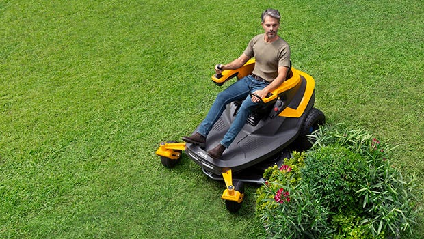 Battery axial mowers