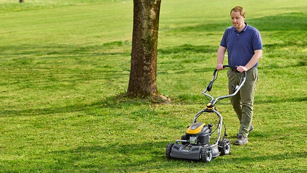 Petrol lawn mowers