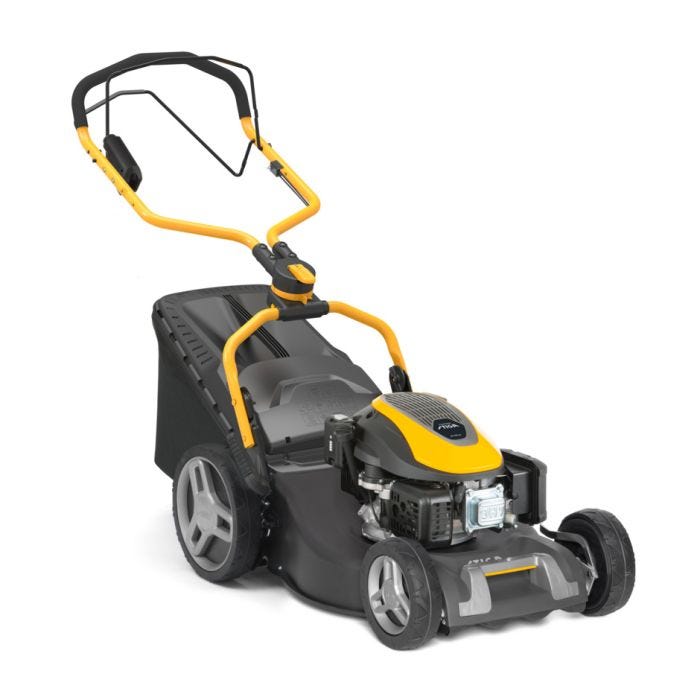 Electric start petrol on sale lawn mower