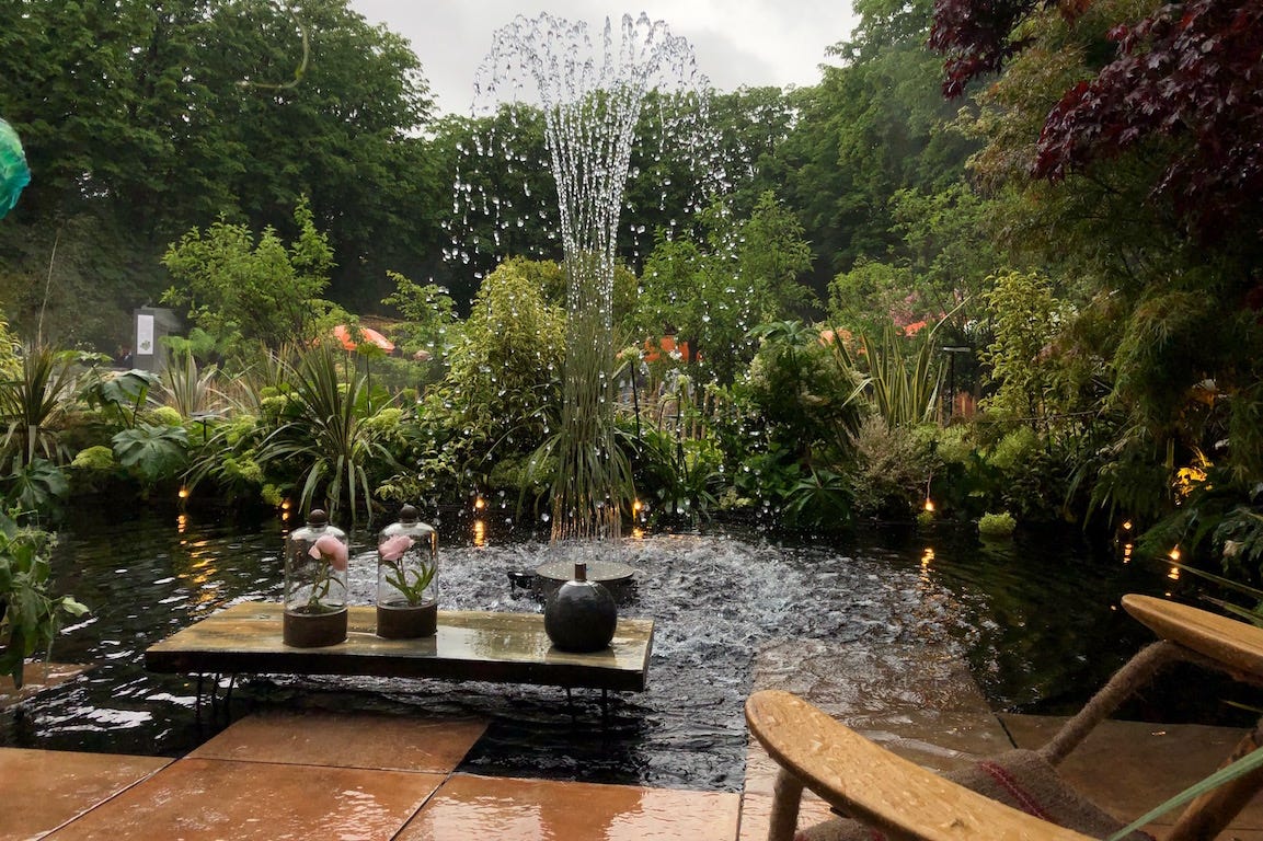 Jardins Jardin Tuileries Fontaine d'eau avec plantes