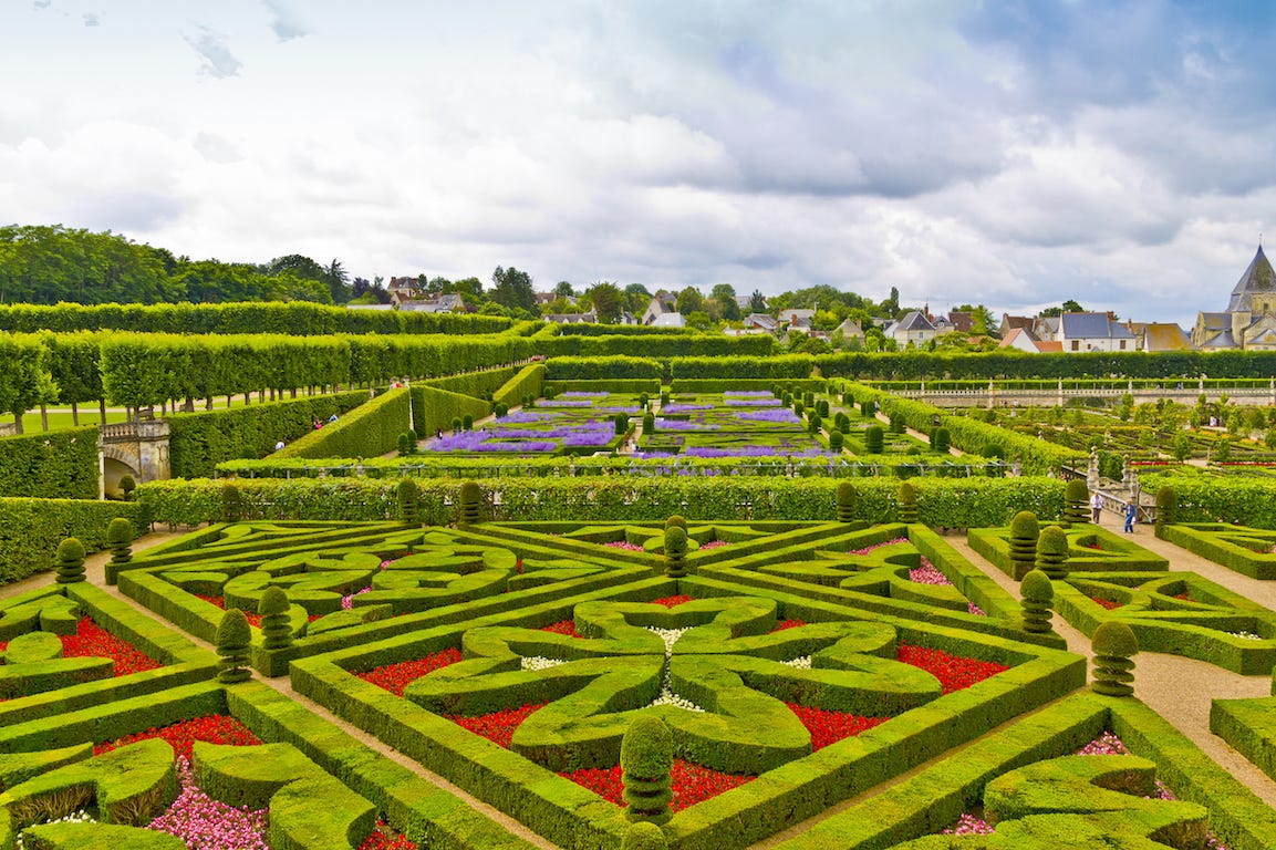 Symétrie jardin à la française