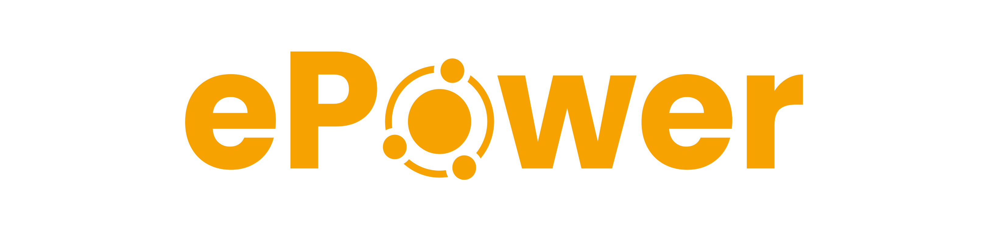ePower logo in geel op blauwe achtergrond