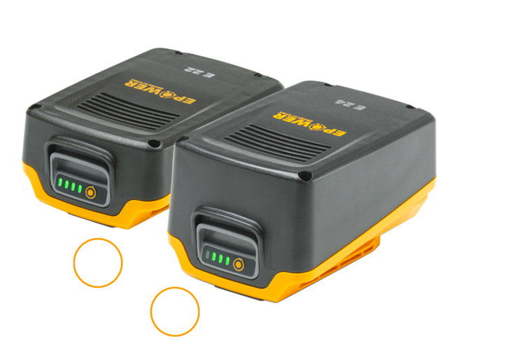 Twee ePower accu's dicht bij elkaar