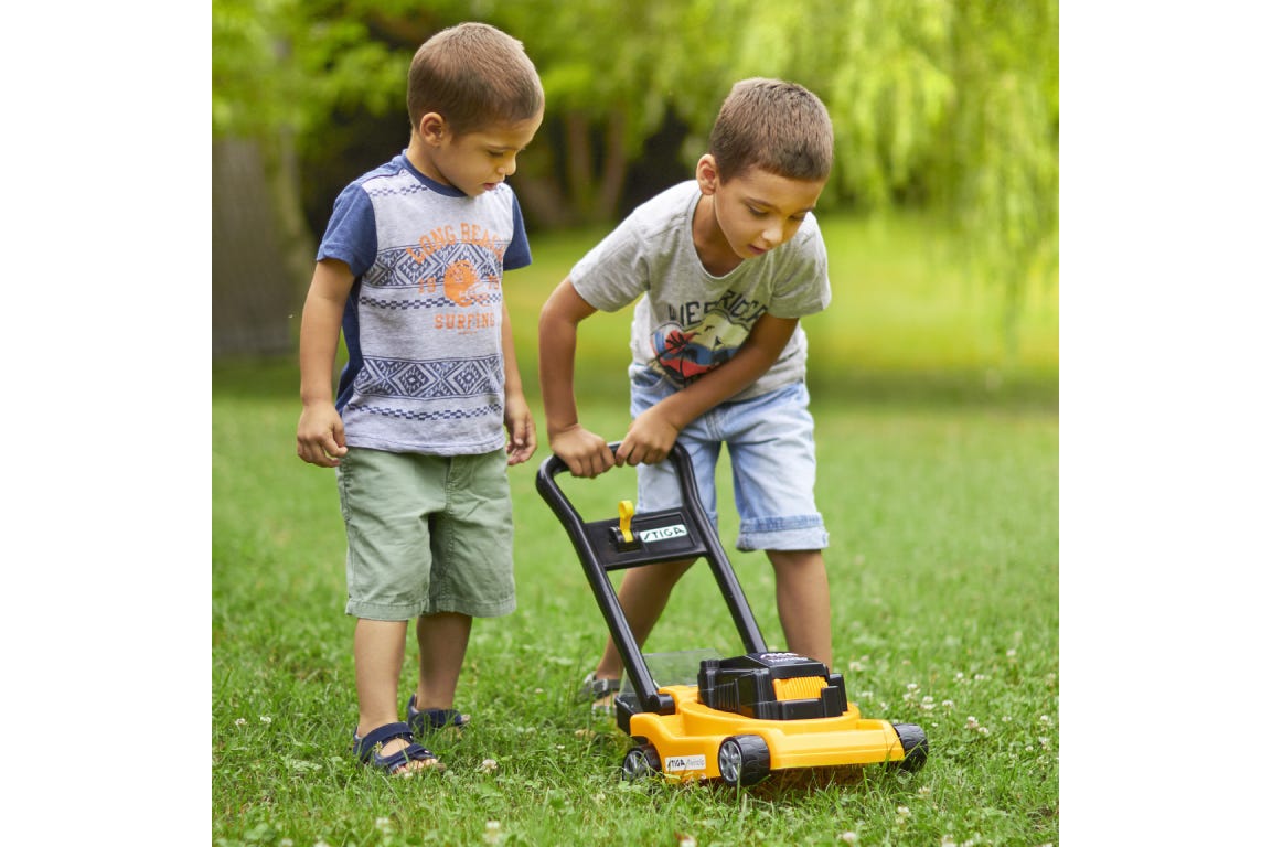 STIGA toy mower gardening with STIGA toy mower