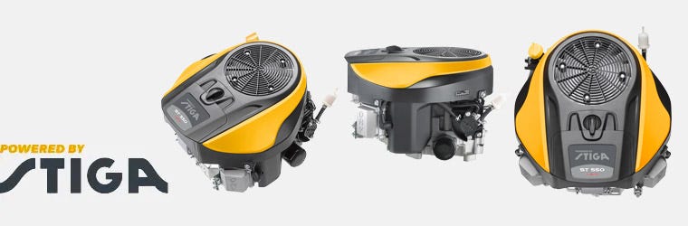 STIGA engines seen from the top and from the side