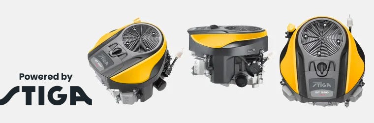 STIGA engines seen from the top and from the side