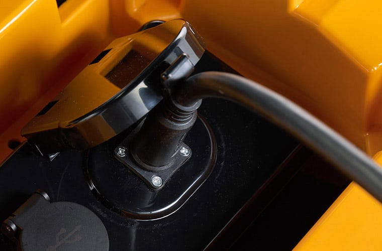 Detail of the ePower plug on the integrated ePower machine