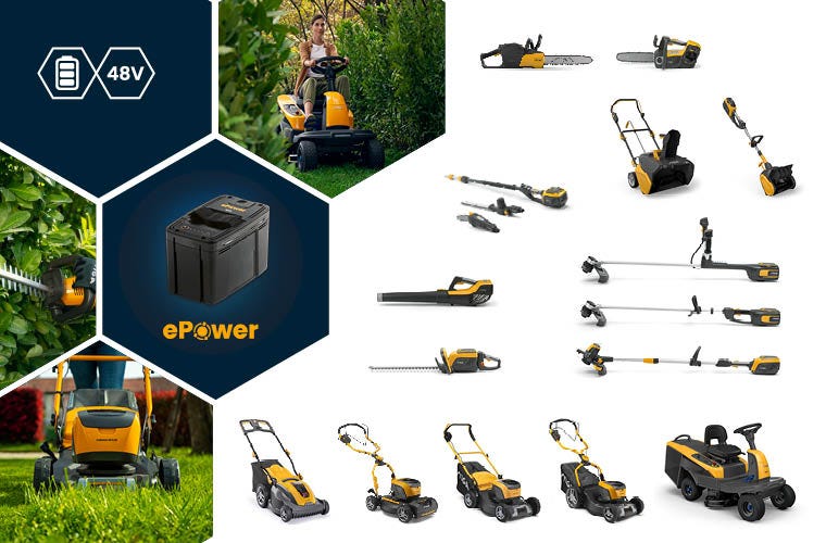 stiga grey robot mower on lawn